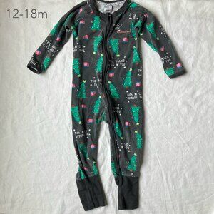 💙2/$25 BONDS 12-18 Months Toddler Christmas Tree Wondersuit Zipper Sleeper